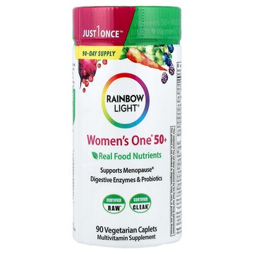 Rainbow Light, 50 歲以上女性每日一次™ 多維生素，優效，90 片素食片
