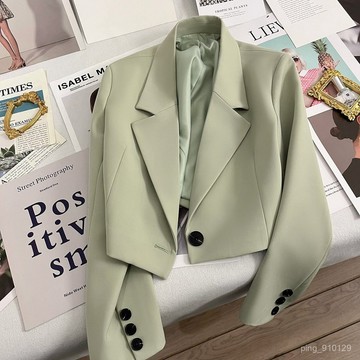 【FROCK】長袖西裝 韓係西裝 西裝外套 短款外套顯瘦上衣高腰 寬鬆外套 大尺碼外套  顯瘦外套 西服上衣 防曬外套