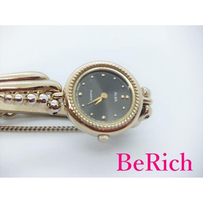 セイコー SEIKO アルバ ALBA レディース 腕時計 Y150-0B30 黒 ブラック 文字盤 SS ゴールド 【中古】 ht2688 |  LINEショッピング