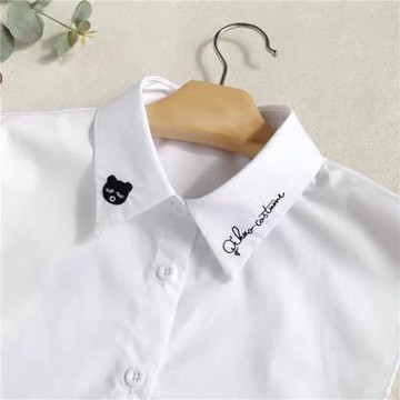 [巴黎精品] 現貨+預購 假領子襯衫領片-精緻刺繡白色打底女裝配件2色a1gg53