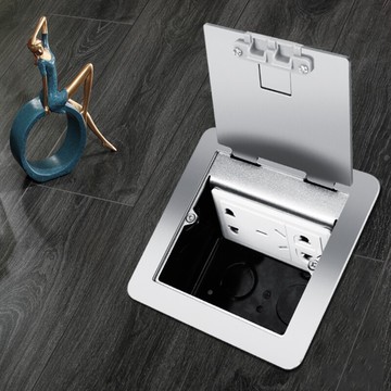 地插 奔際地插座全銅防水地插不銹鋼開啟式合蓋可插地插座隱形側面插座【MJ6144】