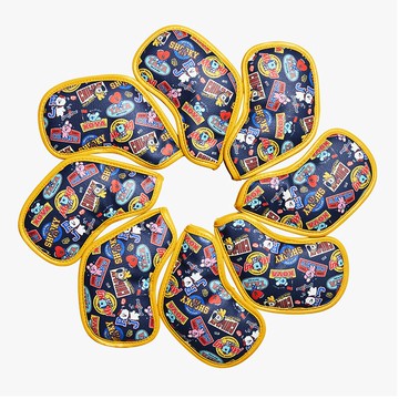 現貨 官方代理【BT21 GOLF HIO】Iron Cover 8 pcs Set 鐵桿套 8入 高爾夫 桿套 韓國原廠【正元精密】
