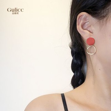 Gulicc 簡約 復古 耳環(飾品 耳飾 耳釘 耳扣 耳環 生日禮物 雙11 聖誕節)