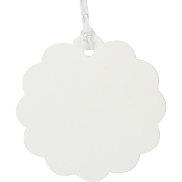 INP 素面雲朵造型吊牌 6 x 6 cm  300個  白色