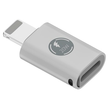 YORI CAR 優里 Type-C母轉Lightning公轉接頭 白色  1個