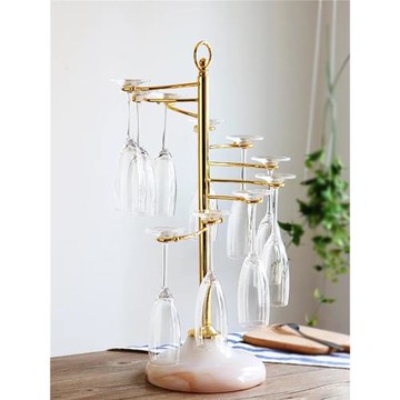 創意紅酒杯架掛輕奢酒柜裝飾品擺件高腳杯架倒掛葡萄酒杯懸掛家用