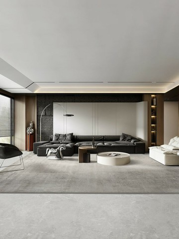 【台灣公司 可開發票】高級灰地毯客廳輕奢高級感現代簡約茶幾毯深色耐臟家用大平層地毯