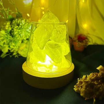 【MU工坊】黃水晶擴香石夜燈/水晶擴香燈/碎石/室內香薰/淨化