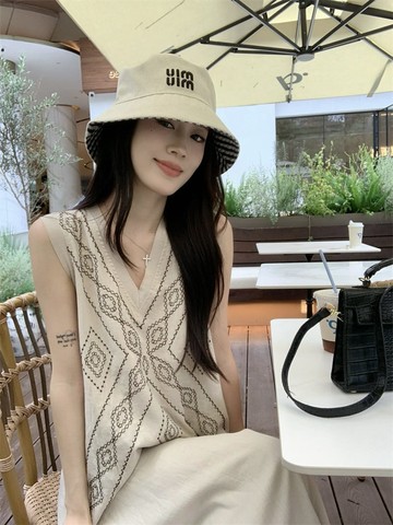 【missy shop】紋理寓言圖騰刺繡背心長短洋裝-98943