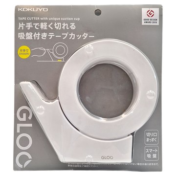 KOKUYO 國譽 GLOO 吸盤式桌上膠帶台 單手輕鬆切割  白色  1個