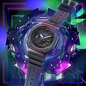 CASIO 卡西歐 G-SHOCK 電競玩家 炫彩烤漆八角手錶 新春開運 送禮首選 GA-2100AH-6A