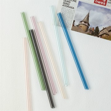 【Oolab 良杯製所】 Ecozen 透明斜口粗/細吸管 26cm (7色) 環保吸管