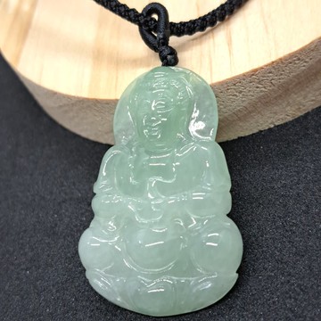 冰種翡翠觀音菩薩項鍊 | 天然緬甸玉翡翠A貨 | 送禮