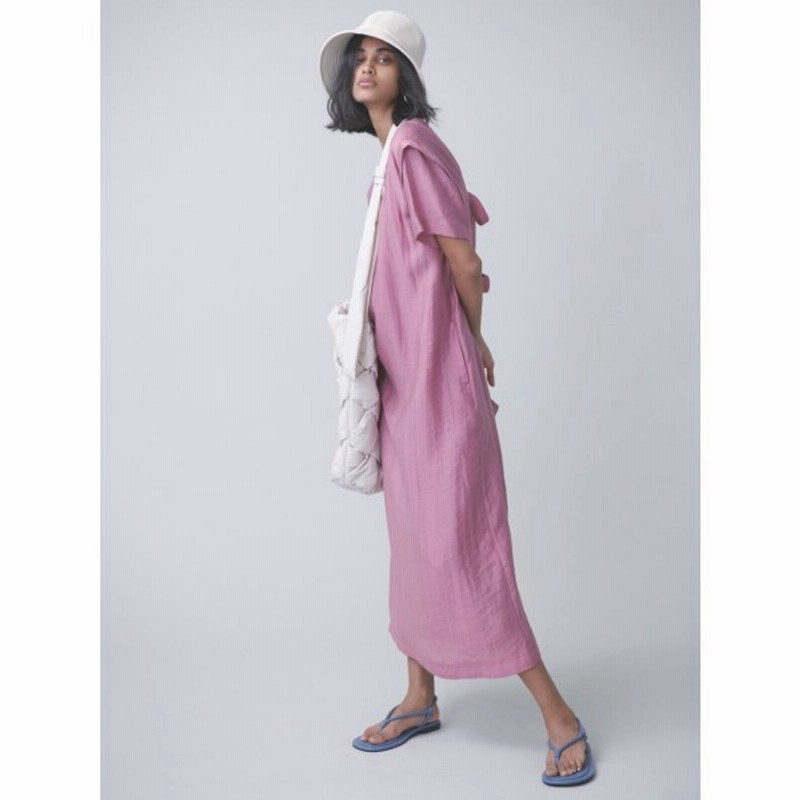 ミラオーウェン Mila Owen スリーブデザイン後リボンワンピース Pnk 通販 Lineポイント最大get Lineショッピング