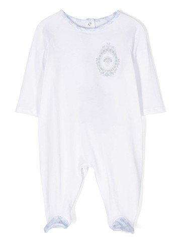 ETRO KIDS - embroidered-motif cotton pajamas - kids - Elastane/Polyester/Cotton - 3 mth - White