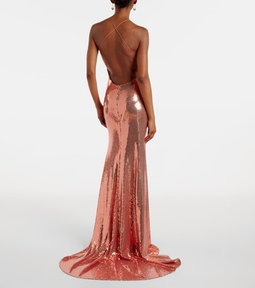 Alex Perry Open-back sequined gown