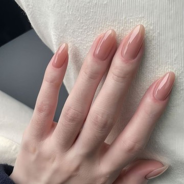 💗Yuki Nail💗手工冬季新款清冷氣質短橢圓寰寰甲裸色顯白穿戴甲可拆卸