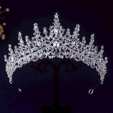 高端新娘頭飾結婚水鉆發飾女王皇冠十八歲生日王冠婚紗照旅拍韓式