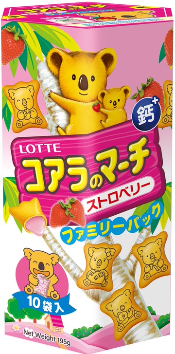 小熊餅家庭號-草莓風味x1盒(195g/盒)