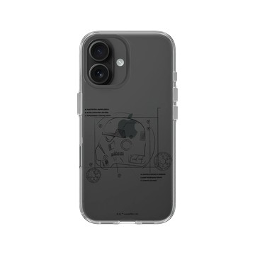 iPhone 16 Clear Case（相機按鈕） 透明 - 迪士尼-星際大戰 Star Wars - 風暴兵-線稿風格
