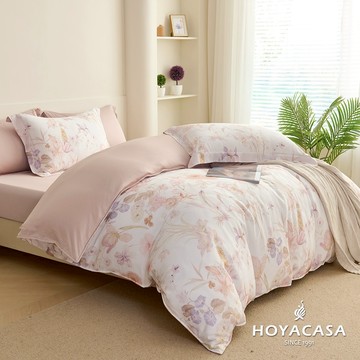 HOYACASA 抗菌天絲兩用被床包組｜花漾詩情｜(單人/雙人/加大/特大)