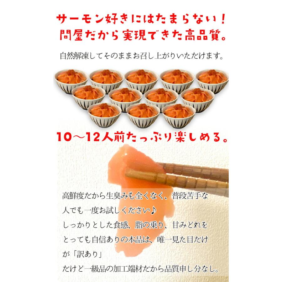 訳あり サーモン 切り落とし 1kg たっぷり メガ盛り 切落し 生食用 海鮮 お試し 在宅 母の日 父の日 敬老 お中元 お歳暮 ギフト