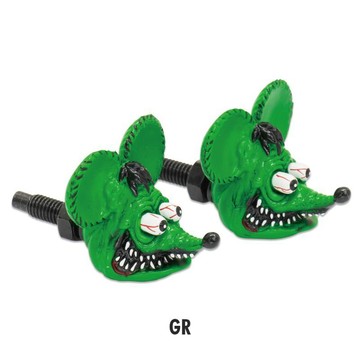 RAT FINK / RATFINK 老鼠芬克 RAF264 HEAD LICENSE PLATE BOLTS 大牌螺絲 車牌螺絲 (綠色)