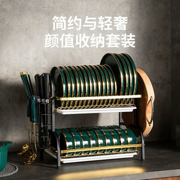 免運 廚房收納 整理 置物 臺面多層碗碟架碗盤收納架瀝水架家用廚房多功能放碗盤置物架子 可開發票