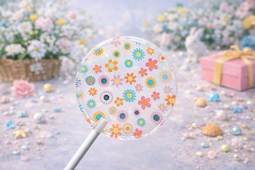 圖紋棒棒糖－繽紛花園