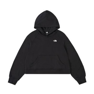 The North Face 北臉 長袖上衣 女 帽T W CROP HOODIE 黑 NF0A8F0YJK3