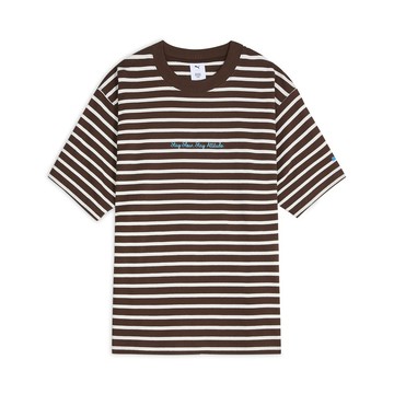 PUMA x MondaySleepingClub系列Stripe短袖T恤 男女共同