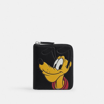 DISNEY X COACH 布魯托圖案環繞式拉鍊零錢皮夾