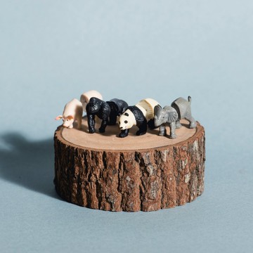 \耳邊動物園/ 單邊造型耳針_豬豬 猩猩 熊貓 大象