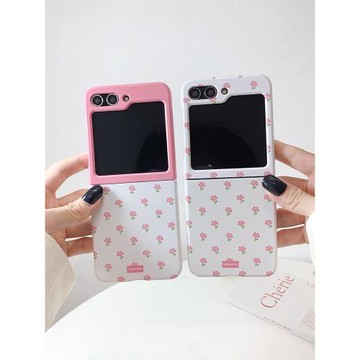 花朵適用三星zflip7fe手機殼zflip6折疊屏flip5全包W25心系天下保護套超薄大視窗小眾女新款高級感可愛防摔