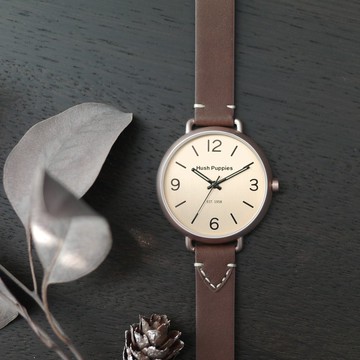 Hush Puppies 美式復古休閒女錶(HP3851)-玫瑰金