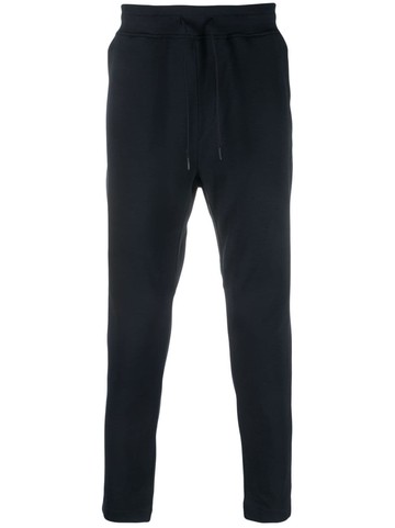 C.P. Company - logo-patch stretch-cotton track pants - men - Spandex/Elastane/Cotton - M - Blue