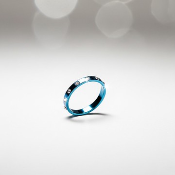 Titanvek鈦金屬戒指-鑲鑽鈦戒指