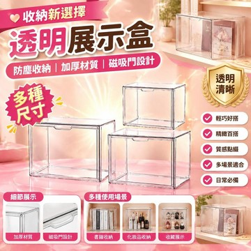 免運💒臺灣熱銷🐬透明模型展示盒包包收納神器加厚透明防塵盒磁吸門客廳專輯收納盒