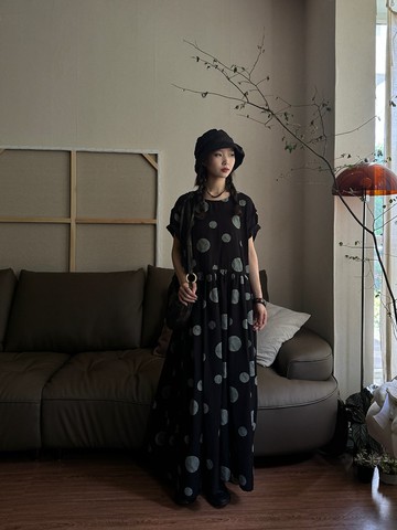 滿月 / 新中式復古娃娃連身裙