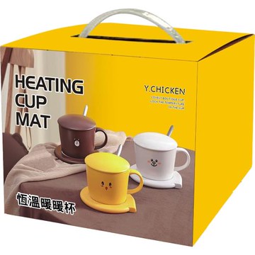 【太力】萌趣動物保溫杯墊套裝禮盒組(USB充電)聖誕交換禮物