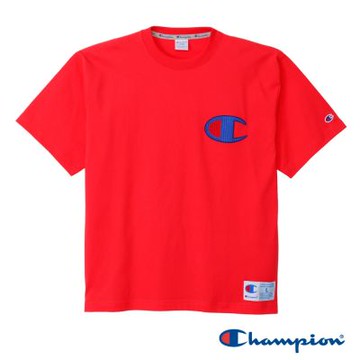 Champion 官方直營 男款 Action Style寬版大C閃亮短袖TEE-深粉紅色(C3-B313-930)