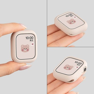 小清新 糖果色 矽膠 錶殼 適用iWatchS11/S10/9 軟殼S8/7/5/6/SE蘋果手錶錶殼