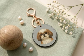 3D紋理 NFC 家庭智能鑰匙圈-.狗(ST)(寵物項圈 鑰匙圈) 客製名片