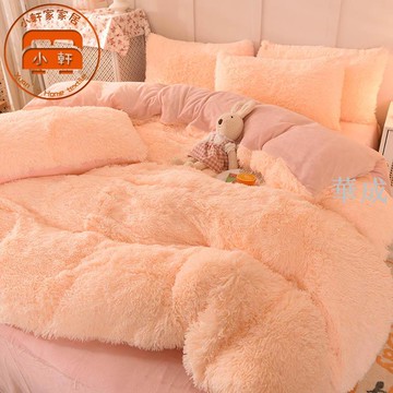 水貂絨床包四件組 不掉毛 不褪色 單人雙人加大 法蘭絨床包 床單 床套 被套 冬季床包組 雙人床包 枕頭套 小軒家家居