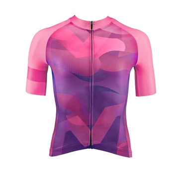 美利達女短車衣 粉紫 2XL 透氣網布，時尚自行車衣，舒適透氣，展現女性運動風格  1入