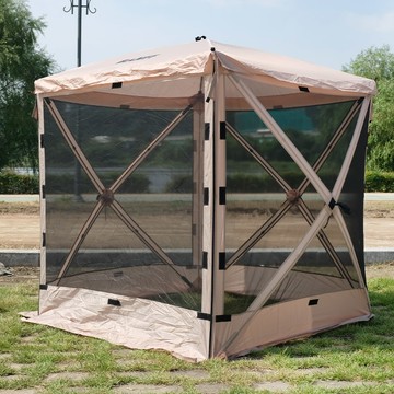 BANFF 一鍵式方形遮蔽帳篷  米色  2-4人