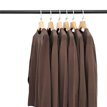 深灰色250g純色純棉重磅厚款不透圓領長袖T恤男女寬松全棉白T大碼