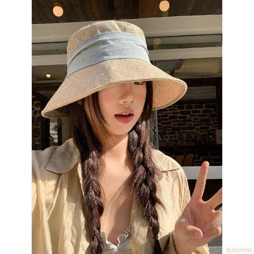 桃園出貨🍂日系棉麻蝴蝶結漁夫帽女春夏薄款戶外出遊遮陽帽子顯臉小百搭盆帽