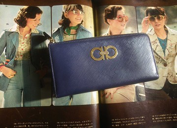 【老時光 OLD-TIME】早期二手義大利製Salvatore Ferragamo長皮夾