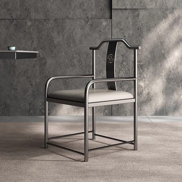 椅子 實木椅子 餐椅 辦公椅 真皮椅 免運 速發 開立發票 新中式中國結椅靠背椅茶椅簡約家用現代客廳休閑主人椅輕奢泡茶椅